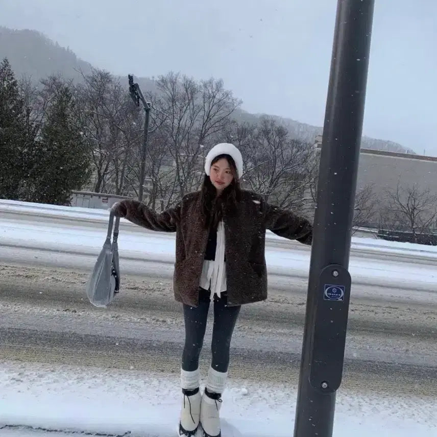 [BUNJANG] Tanat Lily Coats & D. Knit Fur Jacket / [택새상품] 타낫 니트퍼자켓 브라운 릴리코츠앤디