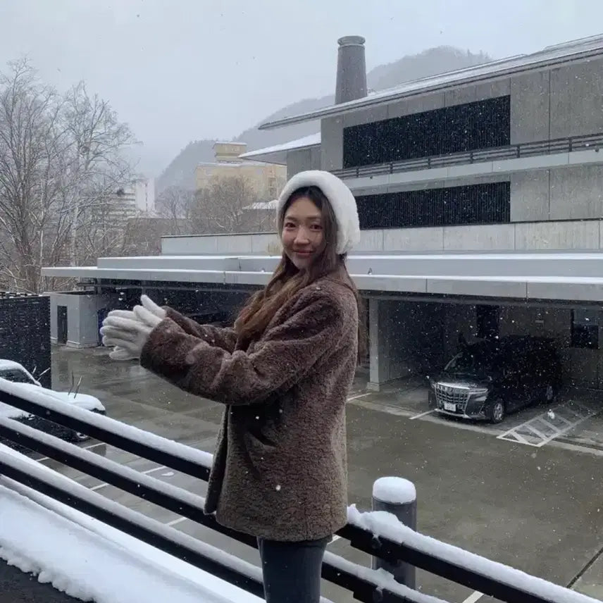 [BUNJANG] Tanat Lily Coats & D. Knit Fur Jacket / [택새상품] 타낫 니트퍼자켓 브라운 릴리코츠앤디