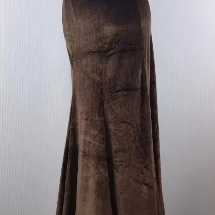 [BUNJANG] Brown Velvet Long Skirt / <새상품> 브라운 벨벳 롱스커트