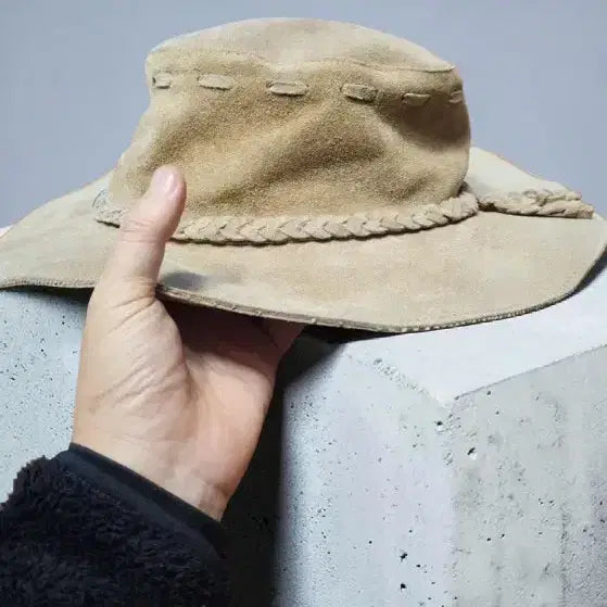[BUNJANG] Banana Republic Vintage Leather Fedora Hat / 바나나 리퍼블릭 빈티지 가죽 페도라 모자
