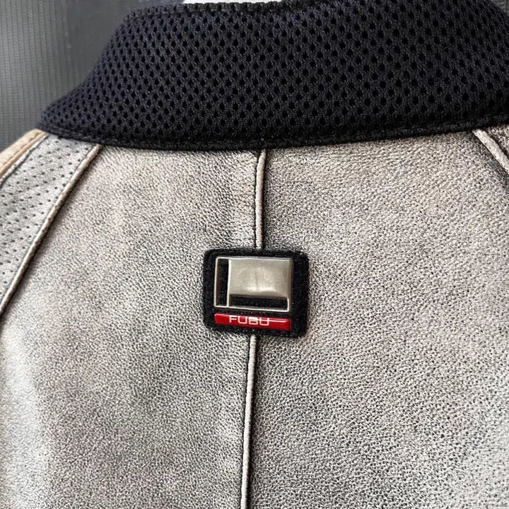 [BUNJANG] FUBU 2004 Leather Jacket / FUBU 2004 산양가죽 더티워싱 Y2K 레더자켓