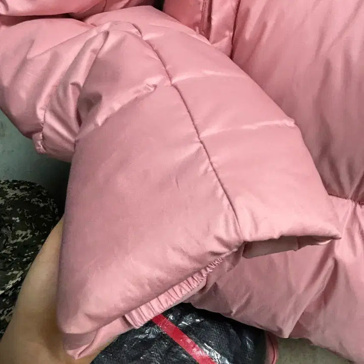 [BUNJANG] Tommy Hilfiger Pink Short Padded Jacket / 타미힐피거 핑크 숏패딩 판매