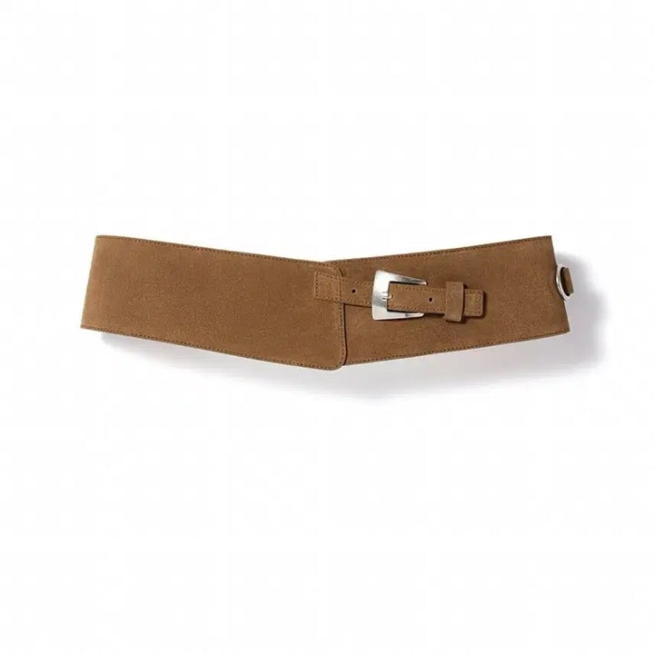 [BUNJANG] Open YY Wide Suede Belt / open yy 와이드 스웨이드 벨트 브라운