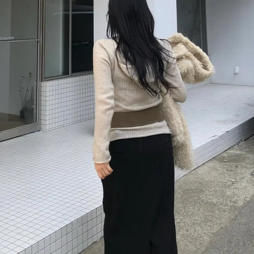 [BUNJANG] Open YY Wide Suede Belt / open yy 와이드 스웨이드 벨트 브라운