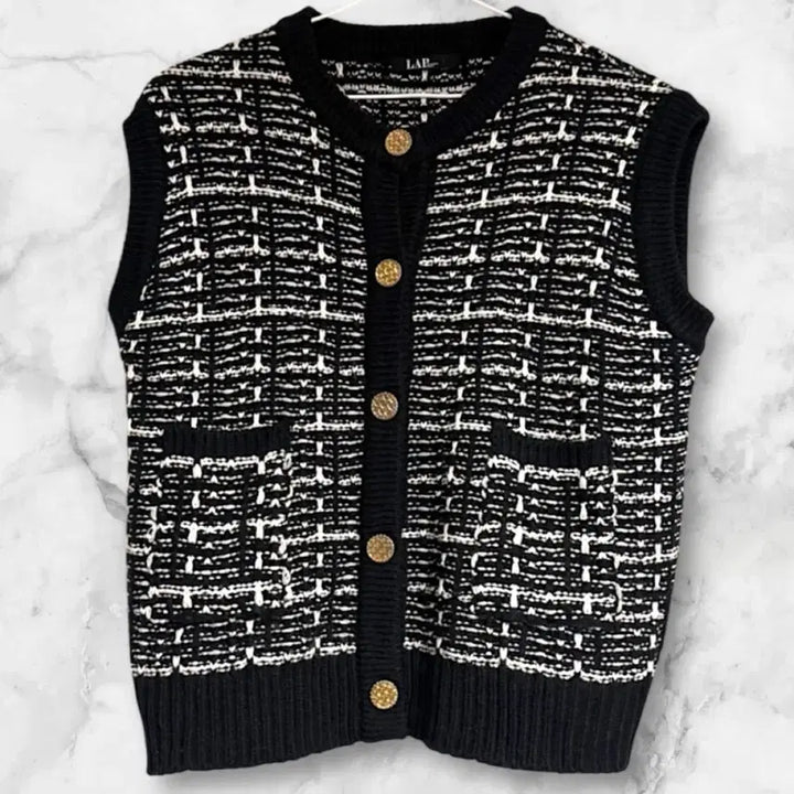 [BUNJANG] LAP Knit Vest / LAP 브랜드 니트 예쁜 조끼 445566 사이즈 정도