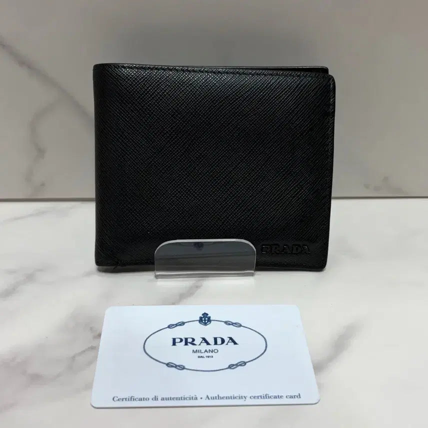 [BUNJANG] Prada Saffiano Bi-fold Wallet / [정품] 프라다 사피아노 투톤 반지갑