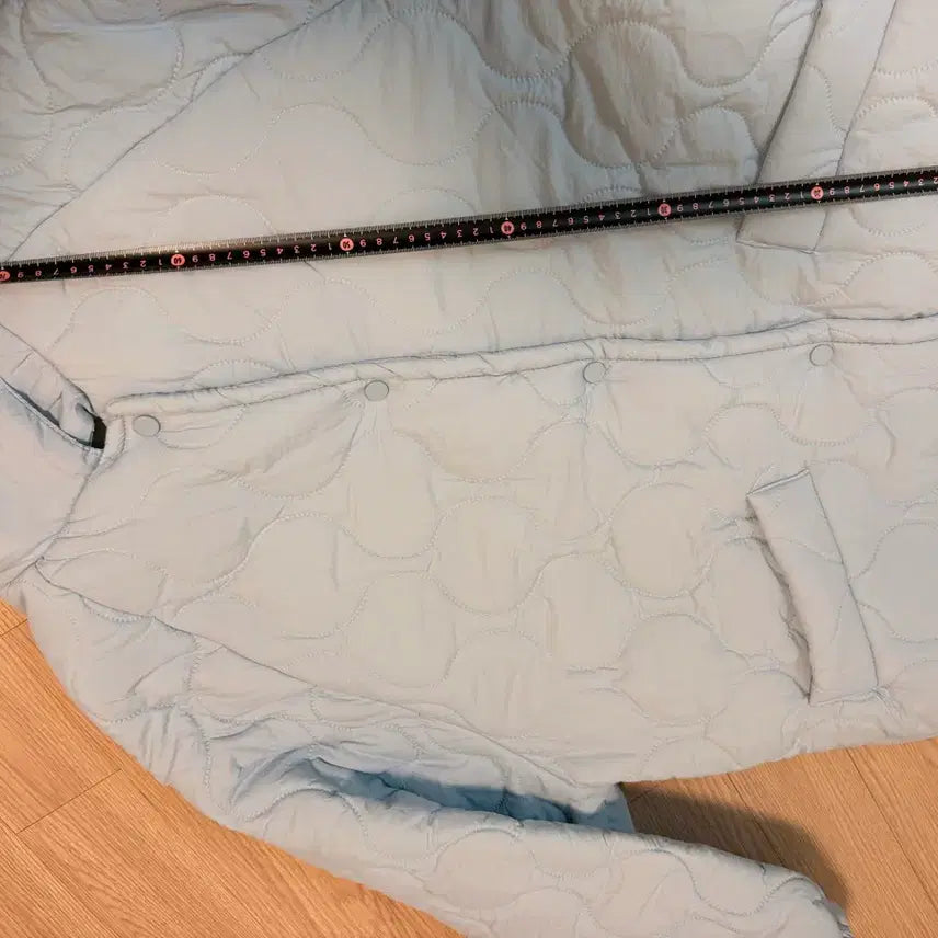 [BUNJANG] Sky Blue Quilted Fur Jacket / 거의 새상품 하늘색 퀼팅 퍼 자켓 88-110 F사이즈