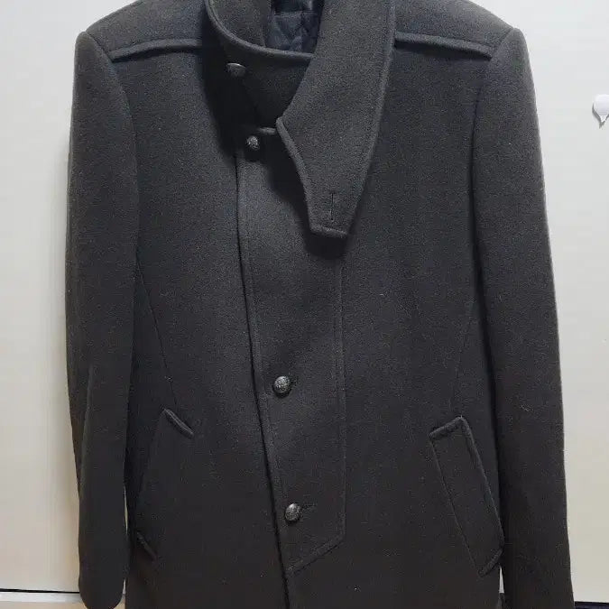[BUNJANG] TIME Homme Wool Coat - Charcoal Gray (Size 105) / TIME 옴므 남성 울 코트 105 차콜 그레이