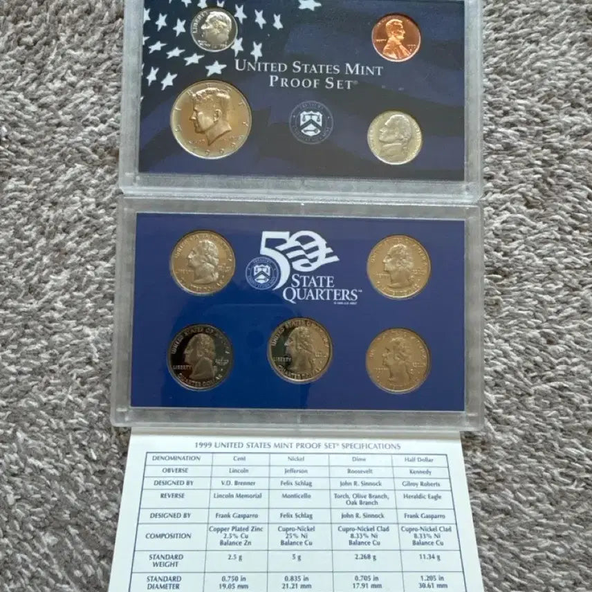 [BUNJANG] US Coins 1999 Proof Set / 미국 주화 1999년 프루프 세트