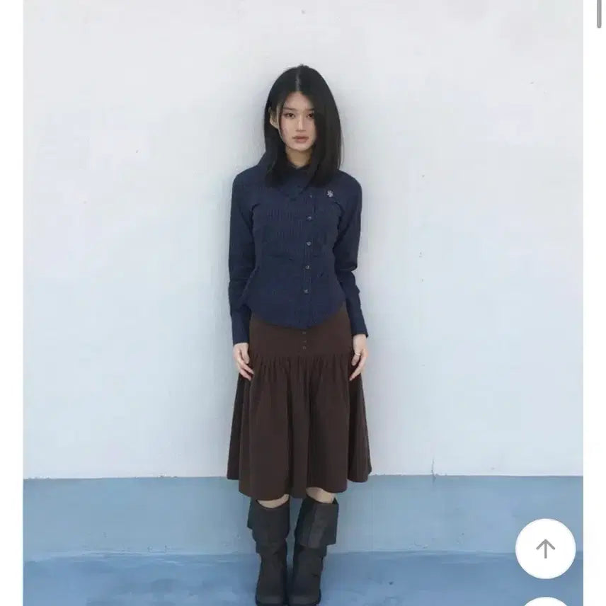 [BUNJANG] Temper Asymmetric Checkered Shirt M / 템퍼 언발 체크 셔츠 M