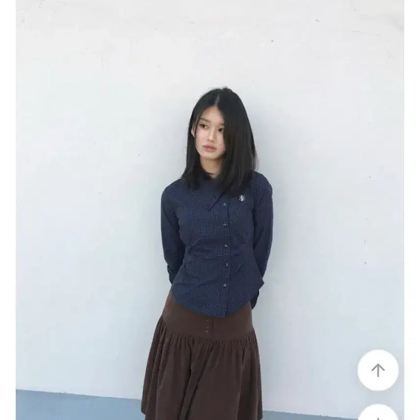 [BUNJANG] Temper Asymmetric Checkered Shirt M / 템퍼 언발 체크 셔츠 M
