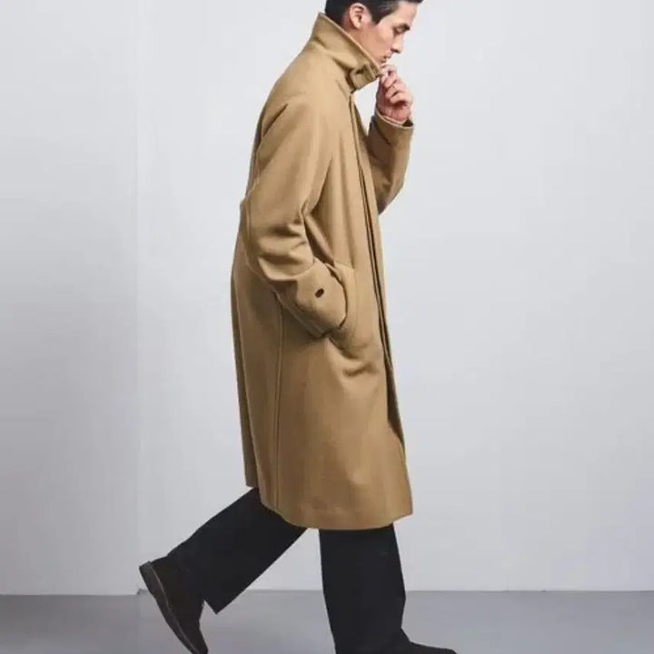 [BUNJANG] United Arrows Balmacaan Mac Coat Beige / 유나이티드 애로우즈 발마칸 맥코트 베이지