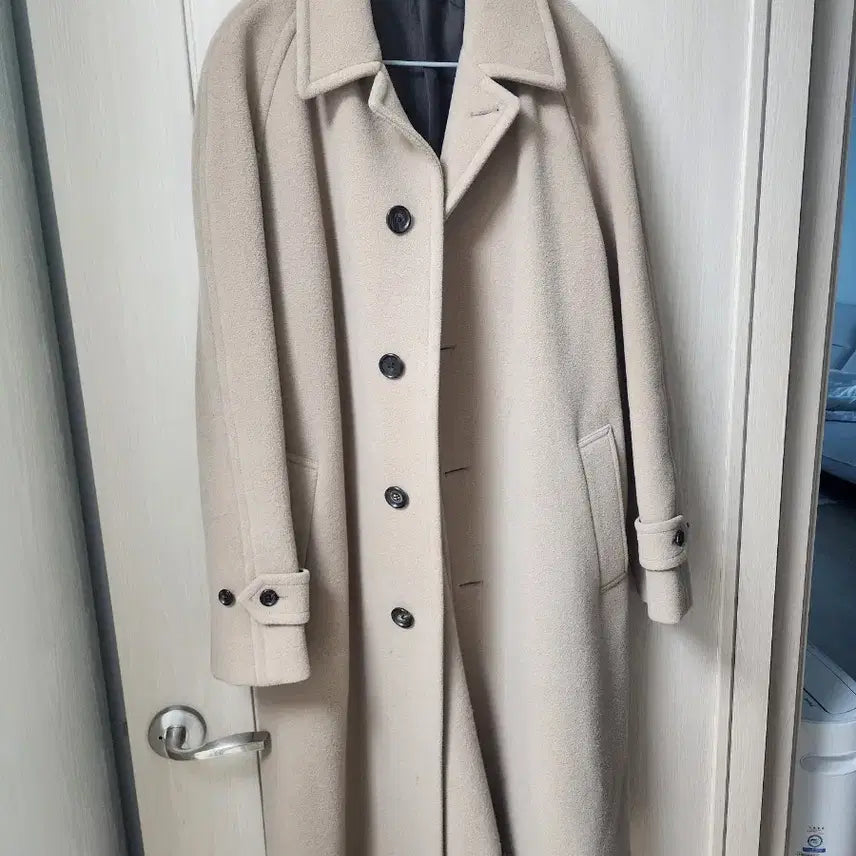 [BUNJANG] United Arrows Balmacaan Mac Coat Beige / 유나이티드 애로우즈 발마칸 맥코트 베이지