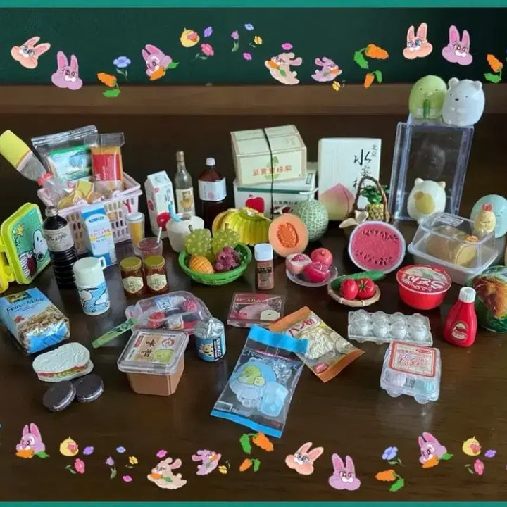 [BUNJANG] Sumikko Gurashi Fruit Market Miniature Set / 식완 미니어처 리멘트 과일 마켓 스밋코구라시