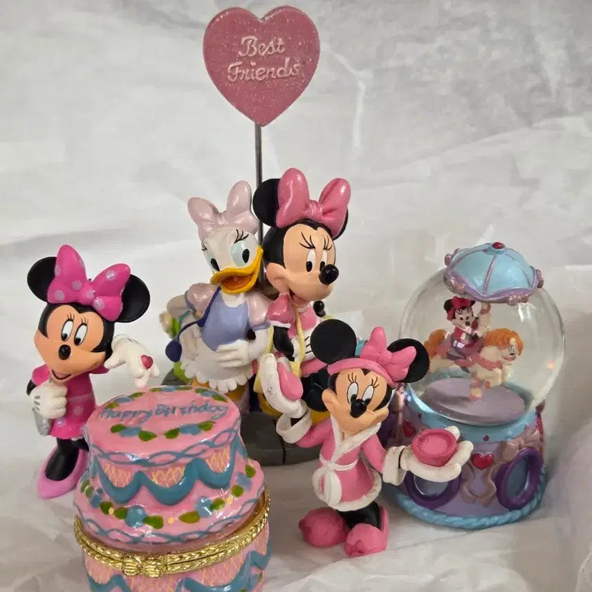 [BUNJANG] Disney Minnie Mouse Ornament Snow Globe Memo Clip Set / 디즈니 미니마우스 오너먼트 스노우볼 메모클립 세트판매