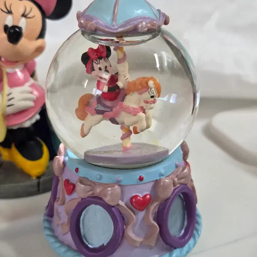 [BUNJANG] Disney Minnie Mouse Ornament Snow Globe Memo Clip Set / 디즈니 미니마우스 오너먼트 스노우볼 메모클립 세트판매
