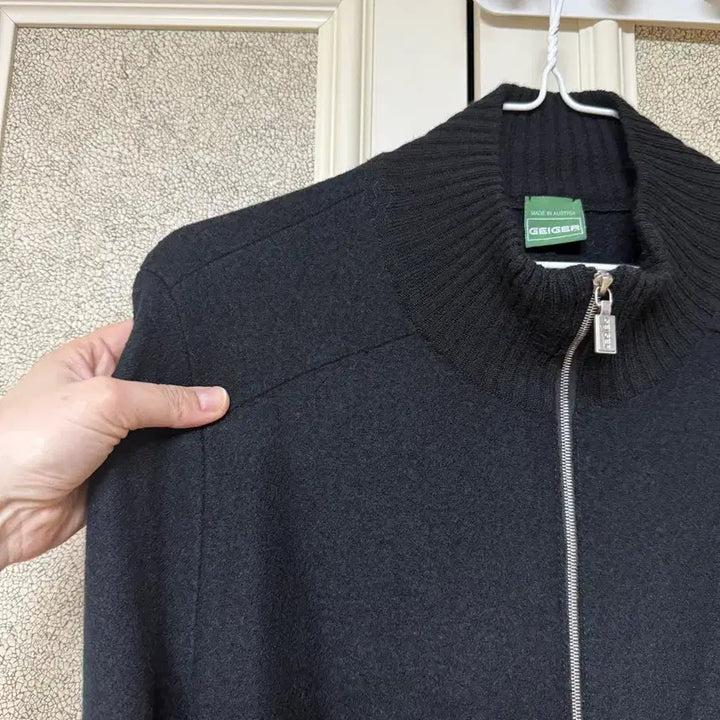 [BUNJANG] Geiger Black Zip-up Cardigan / 가이거Geiger 가디건 블랙 집업