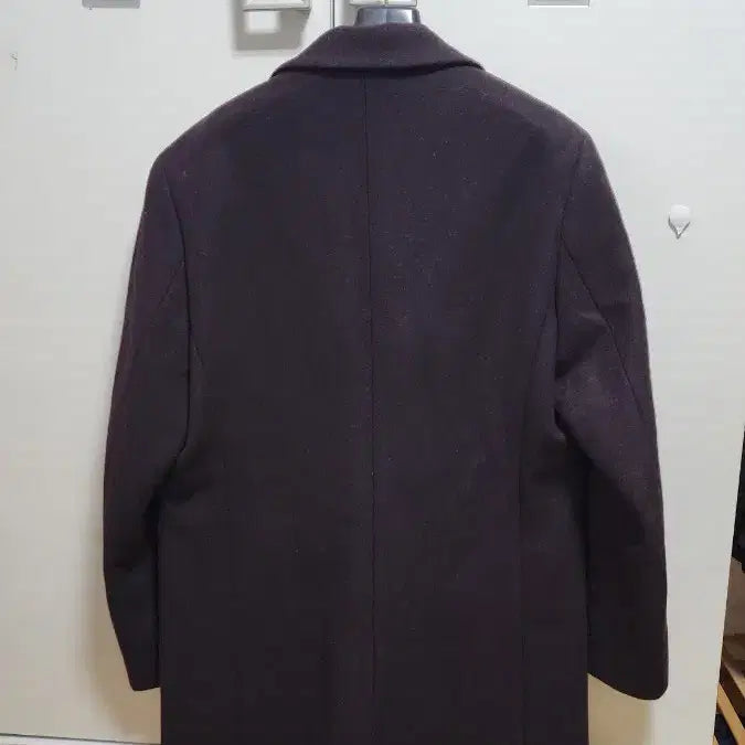 [BUNJANG] Park Sungchul Line or Circle Burgundy Wool Blend Coat / 박성철 Line or Circle 버건디 울 혼방 코트