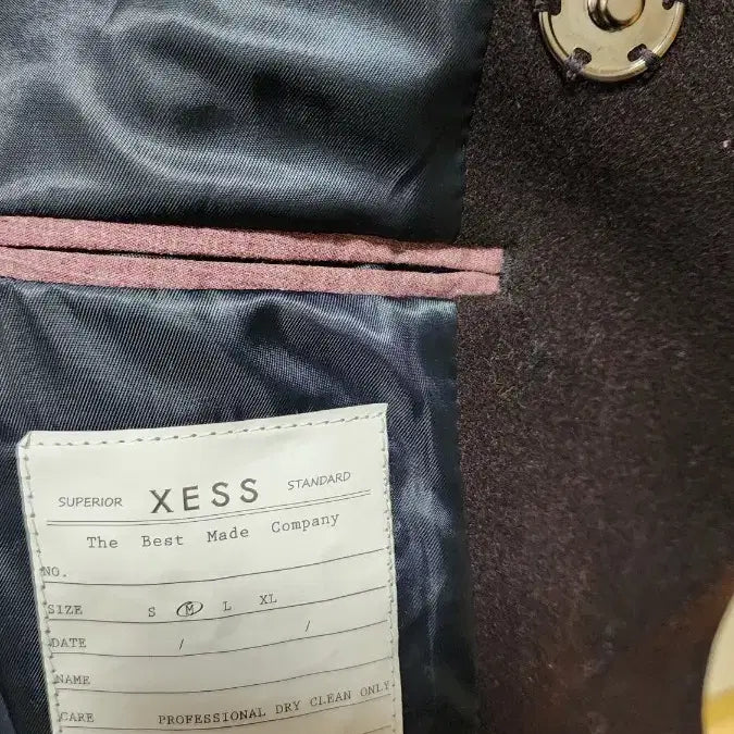 [BUNJANG] Park Sungchul Line or Circle Burgundy Wool Blend Coat / 박성철 Line or Circle 버건디 울 혼방 코트
