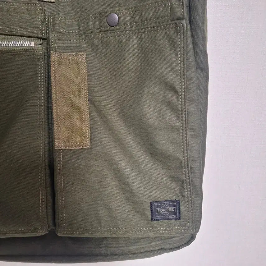 [BUNJANG] Porter Flying Ace 2-way Tote Bag / 포터 플라잉 에이스 2way 토트백 카키