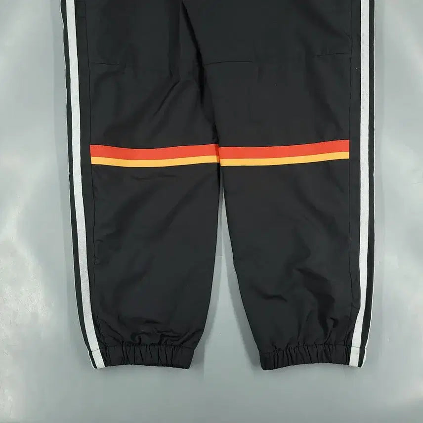 [BUNJANG] Adidas Black Multicolor Logo ClimaStorm Jogger Track Pants / 아디다스 블랙 멀티컬러 로고 삼선 밴딩 독일 클라이마스톰 조거팬츠 트랙팬