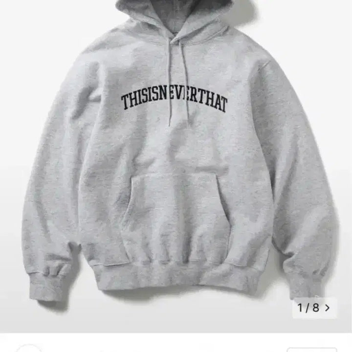 [BUNJANG] thisisneverthat Arch Logo Hoodie Heather Gray / 디스이즈네버댓 아치 로고 후드티 헤더 그레이