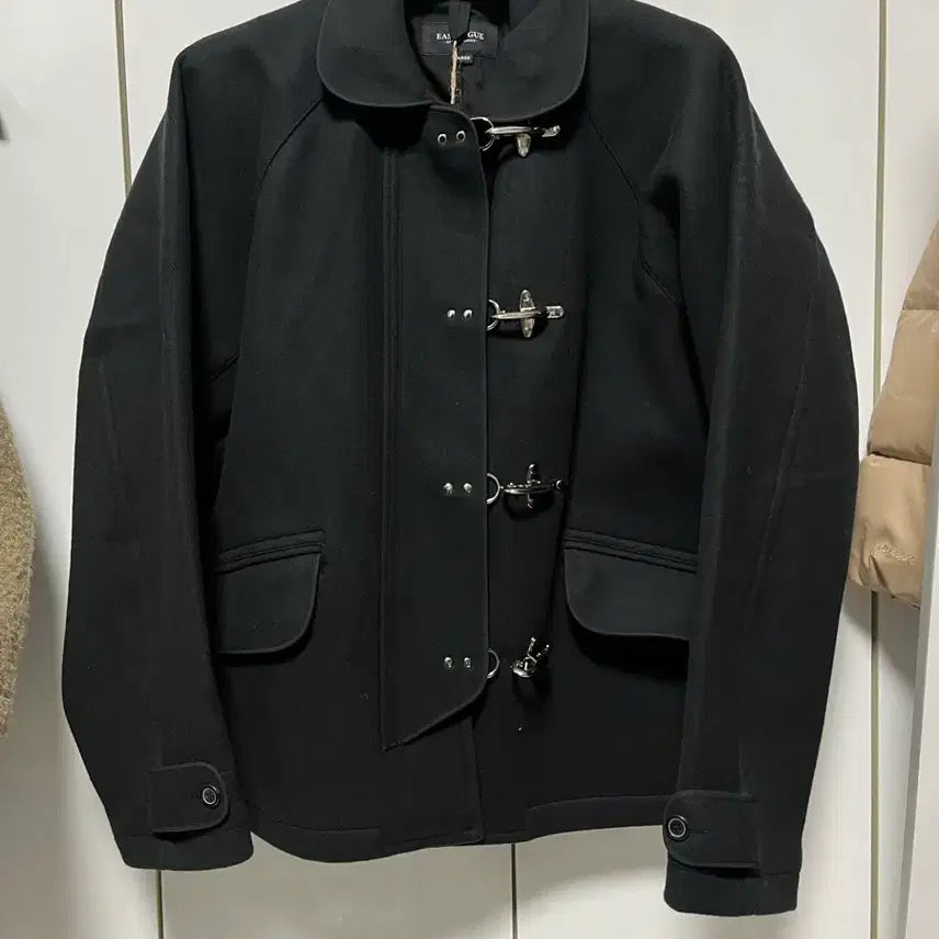 [BUNJANG] Eastlogue Melton Wool Fireman Jacket Black L / (새상품)이스트로그 멜톤 울 파이어맨 자켓 블랙 L