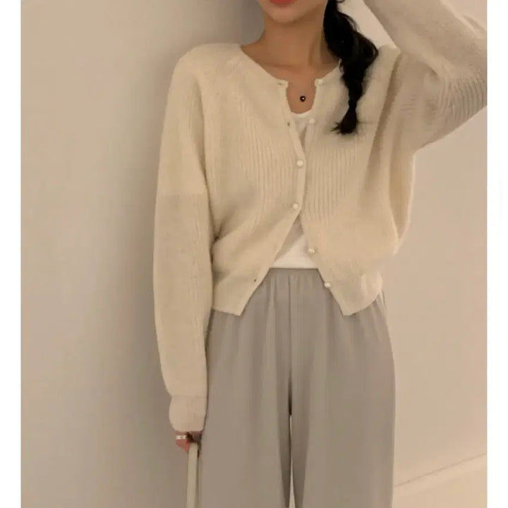 [BUNJANG] Granbloom Eden Alpaca Cardigan Ivory / 그랑블룸 에덴 알파카 가디건 아이보리