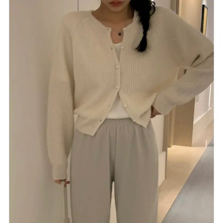 [BUNJANG] Granbloom Eden Alpaca Cardigan Ivory / 그랑블룸 에덴 알파카 가디건 아이보리