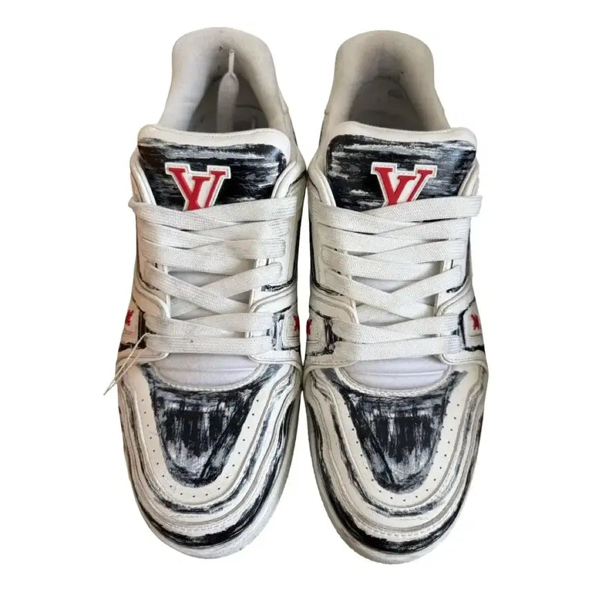 [BUNJANG] Louis Vuitton Trainer Leather Graffiti Sneakers Full Package / [정품] 루이비통 LV 트레이너 레더 그래프티 스니커즈 풀구성품