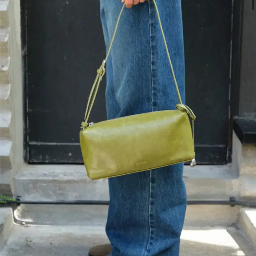 [BUNJANG] SOMEWHERE BUTTER Square Shoulder Bag Olive / 썸웨어버터 Square Shoulder Bag 올리브색