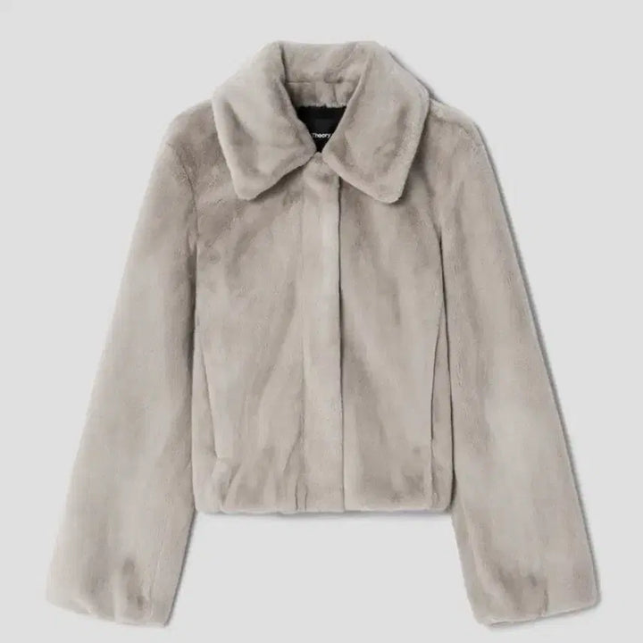 [BUNJANG] Theory S Beige Fur Jacket / 오늘만 특가>(새상품) Theory 띠어리 퍼 자켓 S