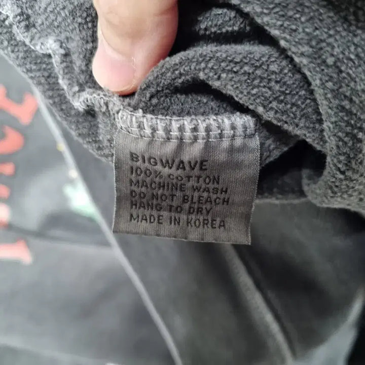 [BUNJANG] Big Wave Washed Hoodie (Men's M) / 빅웨이브 워싱 쭈리 후드티 남Mㅡ0128