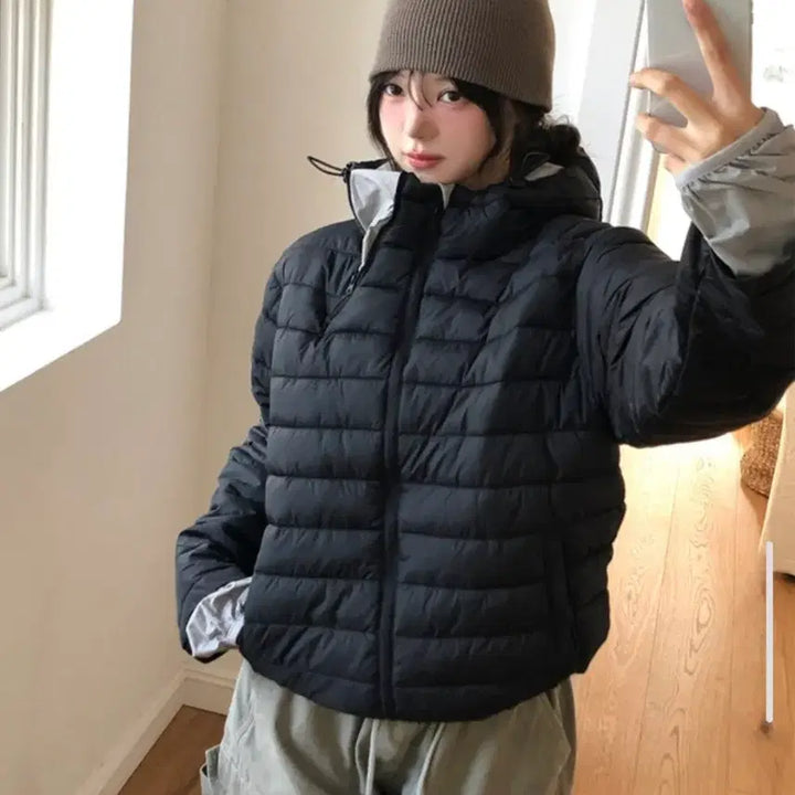 [BUNJANG] Hooded Lightweight Padding Jacket - New / (택비2000원) 후드 경량 패딩 원가 112600원 새 것