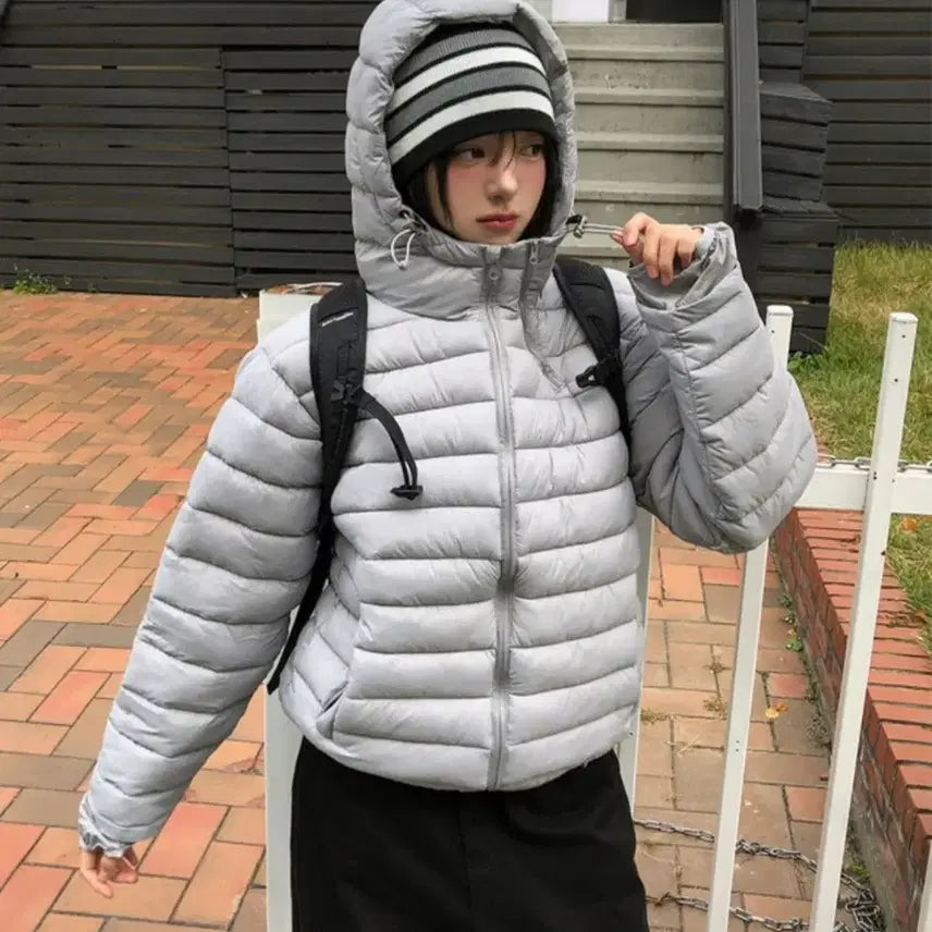 [BUNJANG] Hooded Lightweight Padding Jacket - New / (택비2000원) 후드 경량 패딩 원가 112600원 새 것