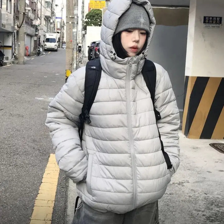 [BUNJANG] Hooded Lightweight Padding Jacket - New / (택비2000원) 후드 경량 패딩 원가 112600원 새 것