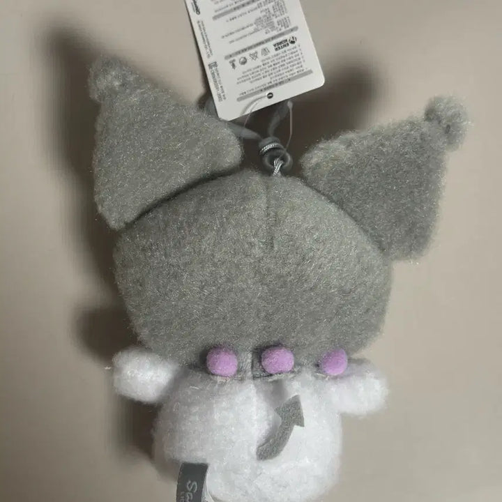[BUNJANG] Sanrio Kuromi Flower Check Keychain / 산리오 쿠로미 플라워 체크 키링