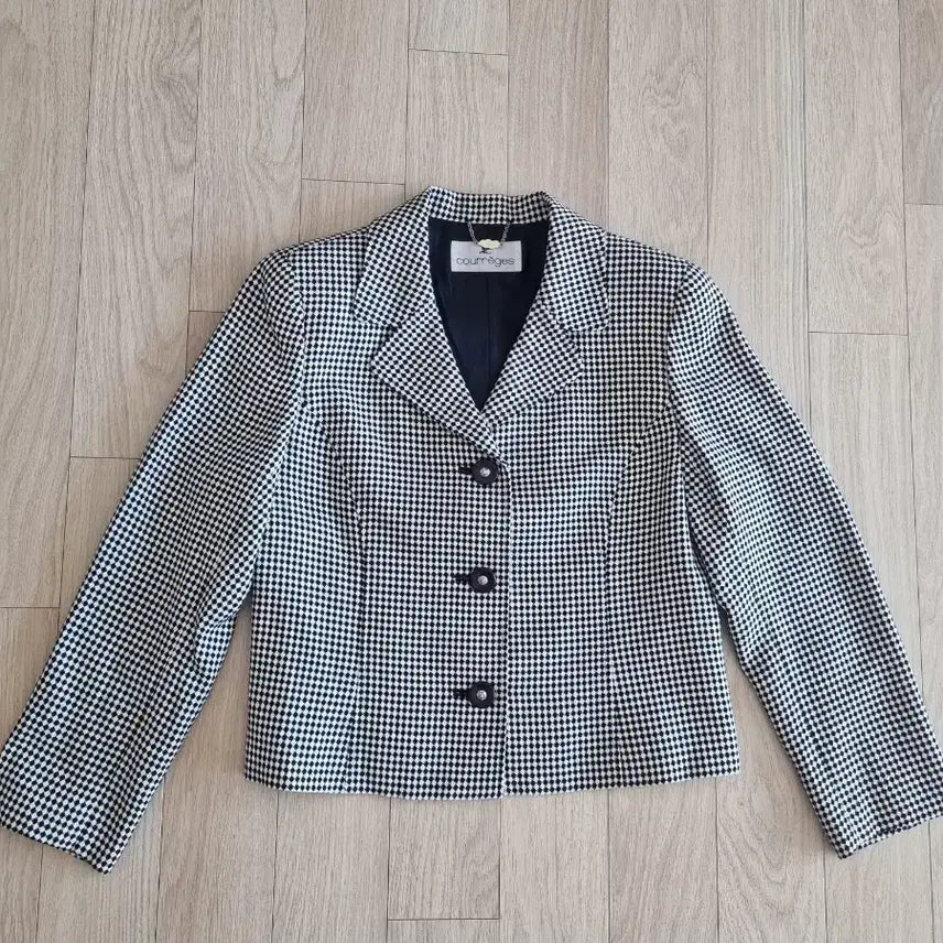 [BUNJANG] Courrèges Gingham Check Jacket / 정품 꾸레쥬 깅엄체크 자켓