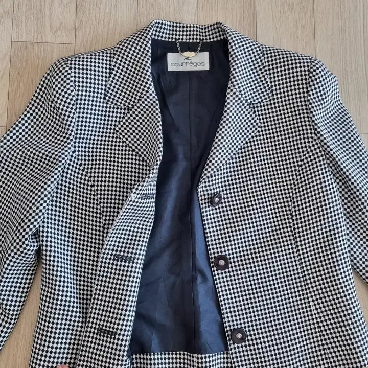 [BUNJANG] Courrèges Gingham Check Jacket / 정품 꾸레쥬 깅엄체크 자켓