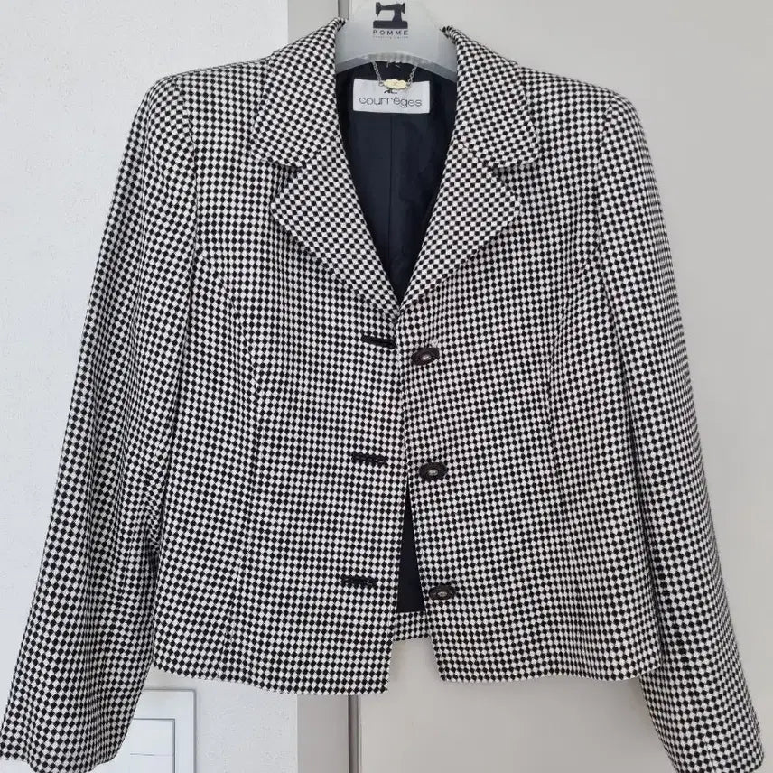 [BUNJANG] Courrèges Gingham Check Jacket / 정품 꾸레쥬 깅엄체크 자켓