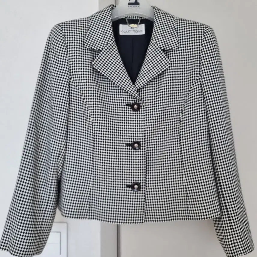 [BUNJANG] Courrèges Gingham Check Jacket / 정품 꾸레쥬 깅엄체크 자켓
