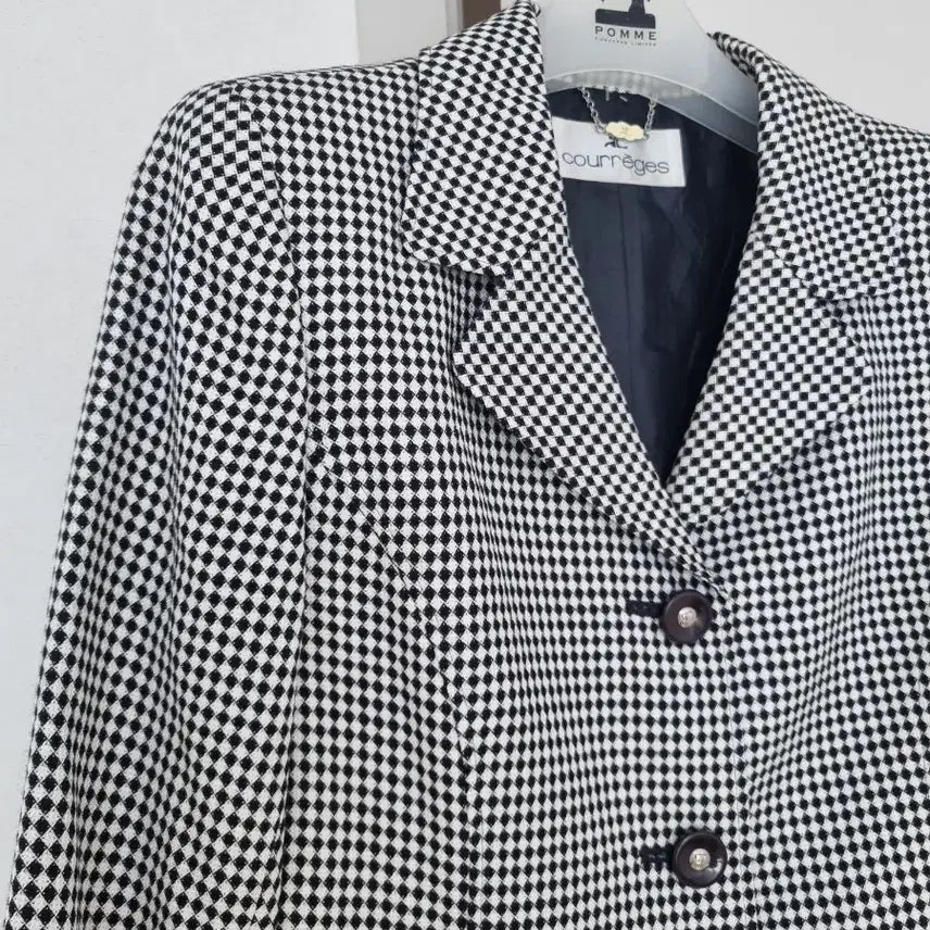 [BUNJANG] Courrèges Gingham Check Jacket / 정품 꾸레쥬 깅엄체크 자켓
