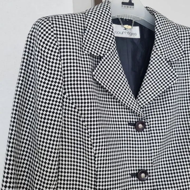 [BUNJANG] Courrèges Gingham Check Jacket / 정품 꾸레쥬 깅엄체크 자켓
