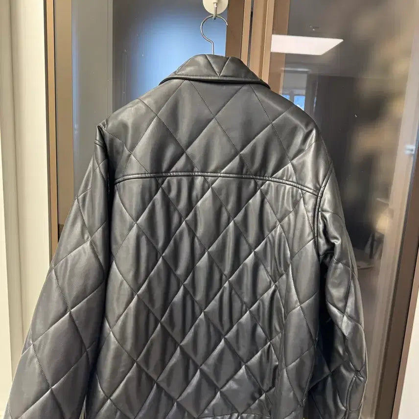 [BUNJANG] Customellow Eco Leather Quilted Jacket / 커스텀멜로우 에코레더퀄팅자켓
