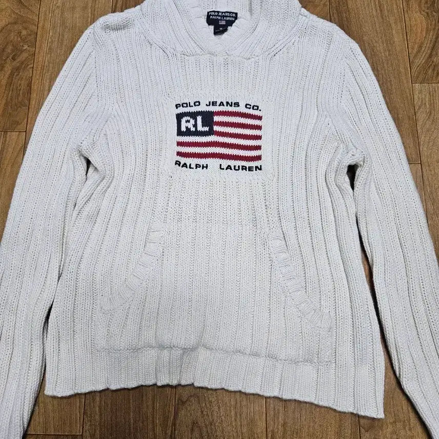 [BUNJANG] Ralph Lauren American Flag Knit Sweater / 폴로진스 랄프로렌 성조기 니트