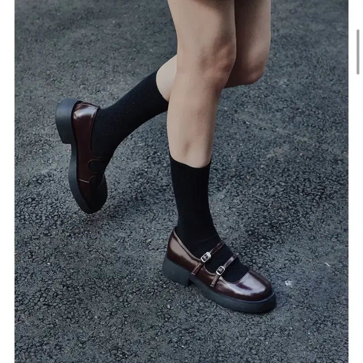[BUNJANG] Mark Mork Lala Mary Jane Loafers / 마크모크 lala 2 color 데일리용 키높이 메리제인 로퍼 4cm