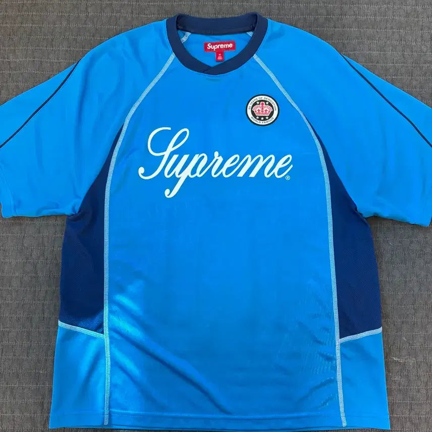 [BUNJANG] Supreme Jacquard Soccer Jersey (Blue) / 슈프림 자카드 사커 져지 블루