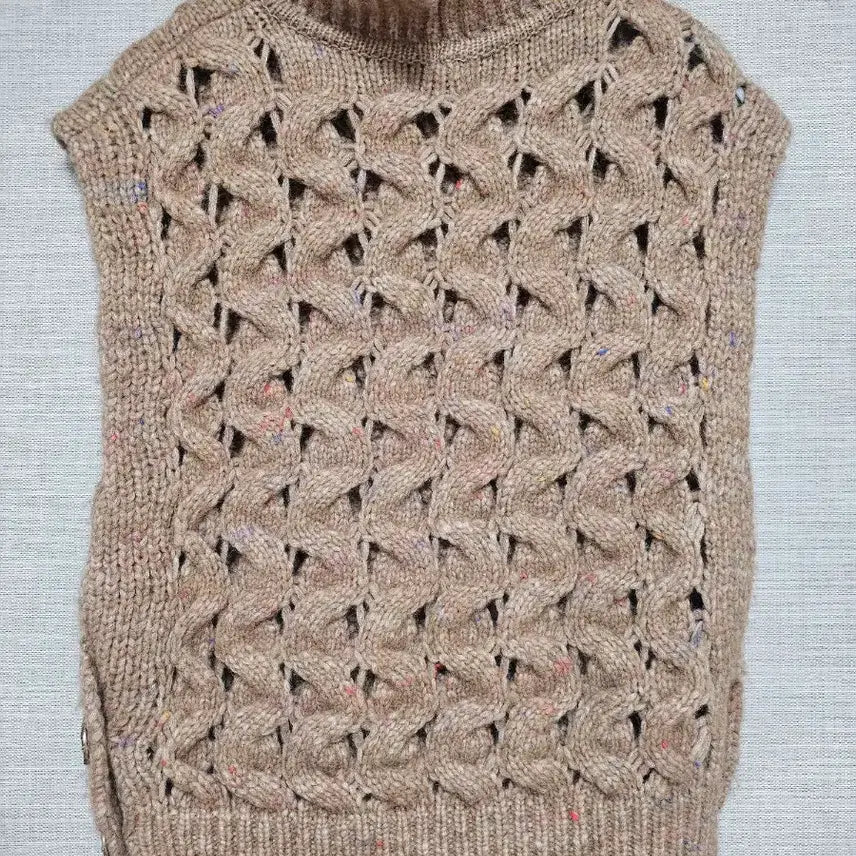 [SOLD OUT] 한섬 타임 여성 니트 베스트 베이지 90(F)