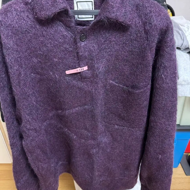[BUNJANG] Wooyoungmi Mohair Violet Purple Knit Sweater / 우영미 모헤어 바이올렛 퍼플 니트 미친 가격에 판매합니다!
