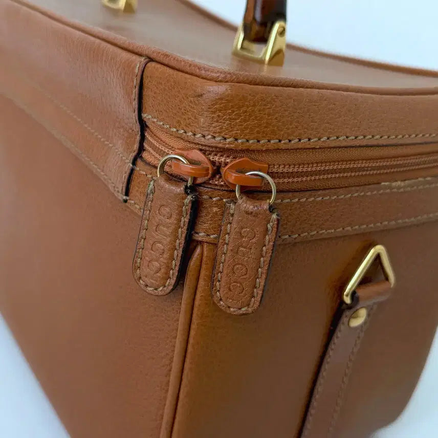 [BUNJANG] Gucci Bamboo Vanity Bag / 구찌 빈티지 뱀부 대나무 토트 베니티백 메이크업박스